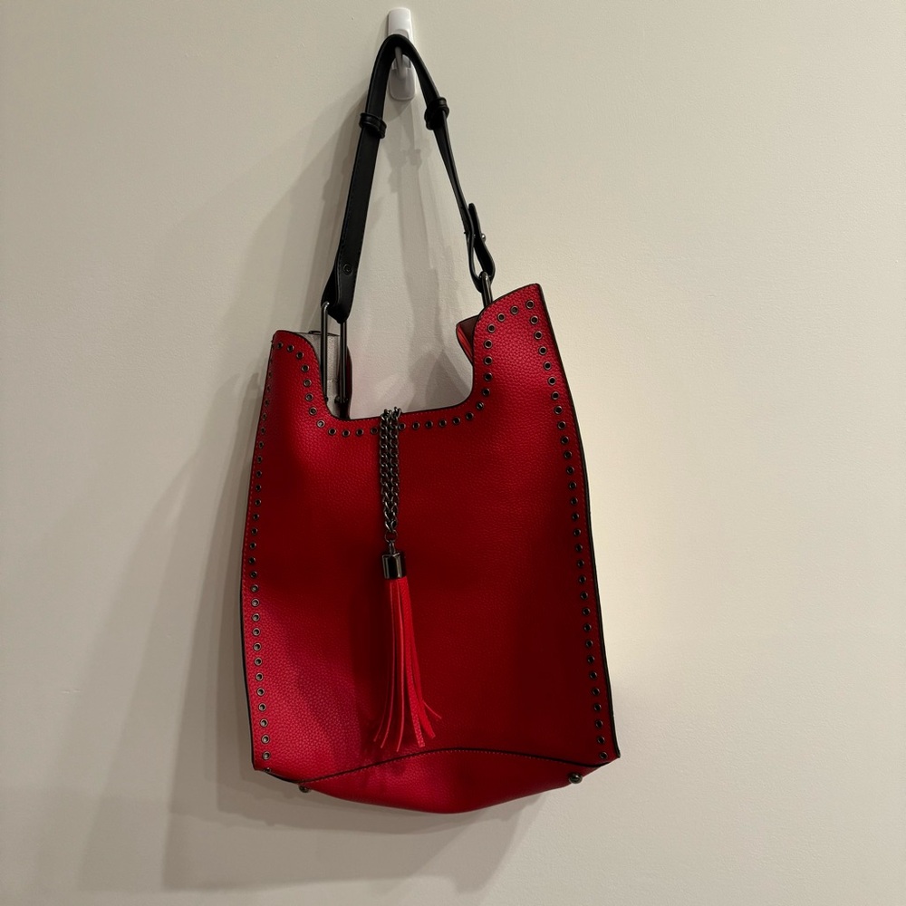 Stylish Red Tote Bag